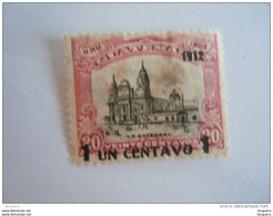 Guatemala 1912 Timbres De 1902 Surchargés Série Courante Cathédrale  Yv 150 O - Guatemala