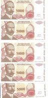 BOSNIE HERZEGOVINE 50000 DINARA 1993 UNC P 150 ( 5 Billets ) - Bosnia And Herzegovina