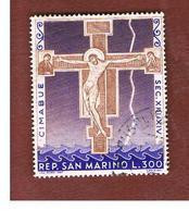 SAN MARINO - UNIF. 754 - 1967 CIMABUE: LA CROCEFISSIONE   -  USATI (USED°) - Oblitérés