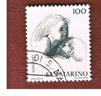 SAN MARINO - UNIF. 956  - 1976 LE VIRTU' CIVILI: ALLEGORIE DI E. GRECO (ALTRUISMO)    -  USATI (USED°) - Usati