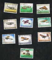 SAN MARINO CAT.UNIF  587.596 - 1962 STORIA DELL'AEROPLANO - USATI (°) - Used Stamps