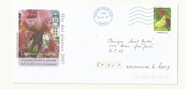 PAP SABOT DE VENUS REPIQUAGE FETE DES PLANTES 2007 CACHET BLEU ST DIZIER LOT G4K/06F427. - PAP: Sonstige (1995-...)