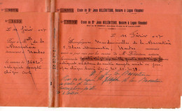 VP20.039 - LUCON 1947 / 48  - 2 Reçus Signés, Melle Marie Josèphe De LA BASSETIERE à NANTES - Sonstige & Ohne Zuordnung