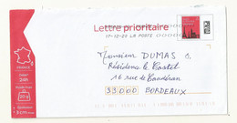 PAP LETTRE PRIORITAIRE 20GR OBLITERE LOT B2K/199111. - Pseudo-entiers Officiels