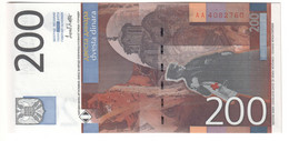 YUGOSLAVIA	200	DINARA	2001	P157	UNC	AA S/N		.CV. - Jugoslawien