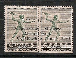 ITALIA - ISOLE JONIE -Cefalonia E Itaca.- Mitologica Del 1937/38 - Sass. 58 - Lower Margin IMPERFORATE - MLH - Isole Ionie