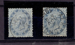 Belgique - N°40 Bleu Et Bleu Terne OB TB - 1883 Leopold II