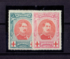 Belgique - N°132/133 X TB - 1914-1915 Croix-Rouge