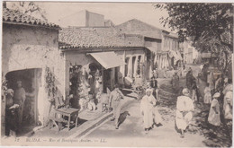 CPA-D14- BLIDA- Rues Et Boutiques Arabes -animé-écrite Par Un Soldat - Blida