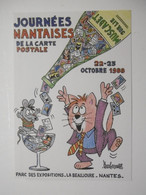 Illustrateur - Dessin De Barberousse : Illustration : NANTES Journées De La Carte Postale , Animaux Chat Et Souris - Barberousse