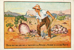 POTASSE D'ALSACE * CPA Publicitaire Illustrateur * Cultivateur Culture Scène Agricole Agriculture * Potasse D'alsace - Advertising