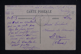 FRANCE - Cachet Militaire Sur Carte Postale De Vaucresson En 1915 En Fm Pour St Denis - L 124736 - WW I