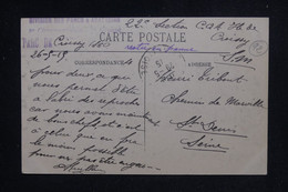 FRANCE - Cachet Militaire Sur Carte Postale De Vaucresson En 1915 En Fm Pour St Denis - L 124741 - WW I