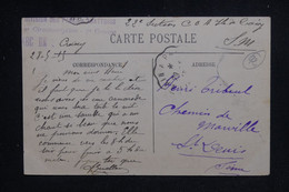 FRANCE - Cachet Militaire Sur Carte Postale De Vaucresson En 1915 En Fm Pour St Denis - L 124742 - WW I