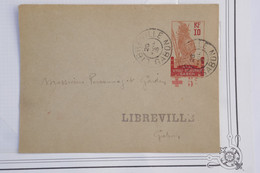 AY11 GABON  AEF  BELLE LETTRE ENTIER  1916 LIBREVILLE   +SURCHARGE+AFFRANCH. PLAISANT - Lettres & Documents