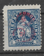 Privatpost Braunschweig, Schöner Wert Der Hammonia--Gesellschaft Von 1887 - Sello Particular