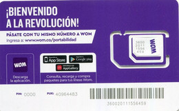 Lote TT233, Colombia, Tarjeta Telefonica, Phone Card, WOM, SIM Card, 2021 - Colombia