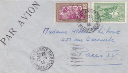 MADAGASCAR : Zébu Et Galliéni Sur Lettre De Tananarive De 1938 - Cartas & Documentos