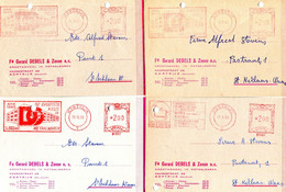 1959/69 4 Kaarten Fa GERARD DEBELS & ZONEN NV Kortrijk - Groothandel Metaalwaren Naar Sint Niklaas - Ref 6 - 1960-79