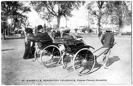 Marseille Attelage Humain Annamite Expo Coloniale 1910 état Superbe - Ambachten