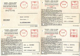 1969 4 Kaarten TROISFONTAINES FERNAND & FRANCOIS Liège - Articles De Ménage Naar Sint Niklaas - Ref 8 - 1960-79