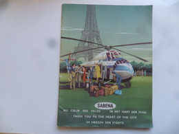 (Aviation Commerciale - Cie. SABENA - 1957) - Publicité Mise En Service De 8 Hélicoptères SIKORSKY S.58.......voir Scans - Publicidad