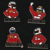 74500- Série De 4 Pin's.rallye Automobile.F1.Marlboro.Prost.senna.alesi.Berger. - F1