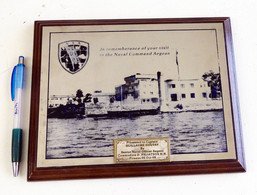 RARE PLAQUE COMMEMORATIVE - GRECE - GREECE - IN REMEMBERANCE OF YOUR VISIT IN THE NAVAL COMMAND AEGEAN - Bateaux