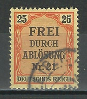 Deutsches Reich Mi D6  O - Service
