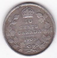 Canada 10 Cents 1903 , Edward VII , En Argent , KM# 10 - Canada