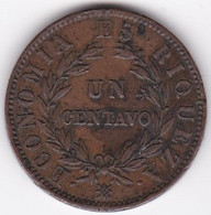 Chile. 1 Centavo 1853 . En Cuivre. KM# 127 - Chili