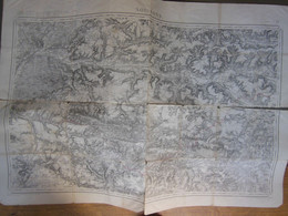Carte Géographique COMPIEGNE (60 - Oise) SOISSONS (02 - Aisne) établie En 1834 Révisée 1912 - Carte Geographique