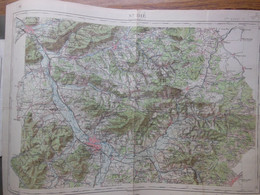Carte Géographique Couleur D'Etat-Major SAINT-DIE (88 - Vosges) Publiée En 1912 - Carte Geographique