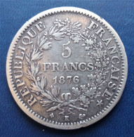 5 Francs. Hercule. 1876 K - - 5 Francs