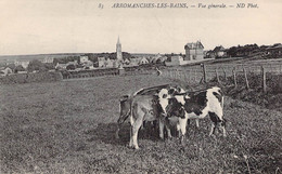 CPA - ARROMANCHES LES BAINS - Vue Générale - Queue De Vaches - Pâturage - Village - Arromanches