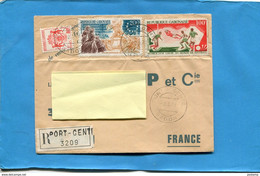 Marcophilie-Gabon-lettre >Françe-cad 1976-3 StampsN°A180 Bicentenaire Usa+A154 Football Munich 1974 - Gabun (1960-...)