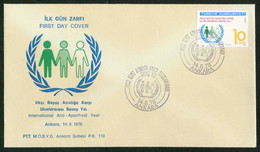 Türkiye 1978 Anti Racism | International Anti-Apartheid Year Mi 2460 FDC - Covers & Documents