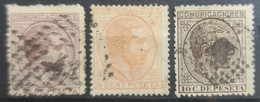 SPAIN 1878 - Canceled - Sc# 232-234 - Oblitérés