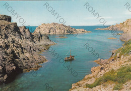 CARTOLINA  CARLOFORTE,CARBONIA-IGLESIAS,SARDEGNA,CALAVINAGRA,MARE,ESTATE,VACANZA,SPIAGGIA,BARCHE,VIAGGIATVIAGGIATA - Carbonia