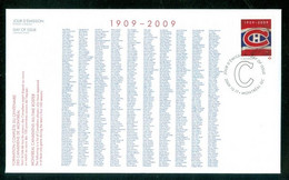 Hockey; Canadiens De Montréal; 100 Ans / Years; Timbre Scott # 2339 Stamp; Enveloppe Souvenir (9996) - Lettres & Documents