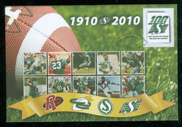 Football; Saskatchewan Roughrider; Régina; 100 Ans / Years; Enveloppe Souvenir (9997) - Brieven En Documenten