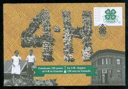 Clubs 4-H Clubs; 100 Ans Au Canada / Years In Canada; Enveloppe Souvenir (9999) - Lettres & Documents