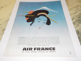 ANCIENNE PUBLICITE LE JAPON SUR AIR FRANCE 1959 - Advertisements