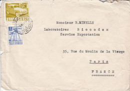 ROUMANIE AFFRANCHISSEMENT COMPOSE SUR CARTE POUR LA FRANCE 1967 - Brieven En Documenten