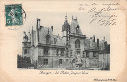 CPA - BOURGES - Le Palais Jacques Coeur - Statue - Bourges