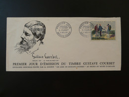 FDC Peintre Gustave Courbet Ornans 25 Doubs 1962 - 1960-1969