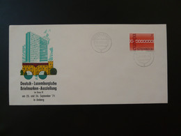 Lettre Cover Expo Philatélique Franco-luxembourgeoise Dommeldange 1971 (ex 2) - Cartas & Documentos