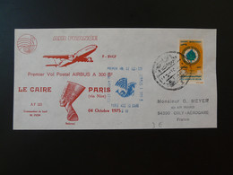 Lettre Premier Vol First Flight Cover Cairo Paris Air France 1975 (ex 2) - Brieven En Documenten