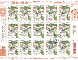 France 2020 - 5407 Rodemack Moselle - Feuillet 15 Timbres - Oblitéré Cachet Rond - Usados