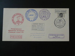 Lettre Cover Parachute Expedition North Pole Polar Post Russie Russia 1993 (ex 3) - Other Means Of Transport